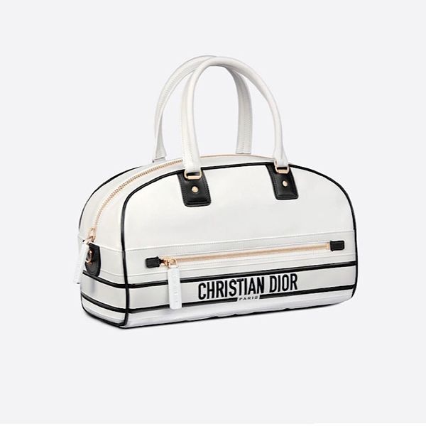 【すぐ届く】ディオール ヴァイブ コピー ミディアム ボウリングバッグ スムースカーフスキン 2色 M6202OOBR_M879